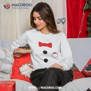 elegant snow costume bow tie winter xmas christmas humor shirt sweatshirt