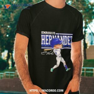 Enrique Hernandez Los Angeles D Cartoon Baseball Shirt