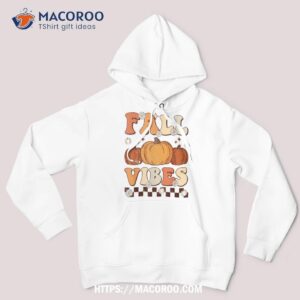 fall vibes retro groovy season leopard autumn shirt hoodie