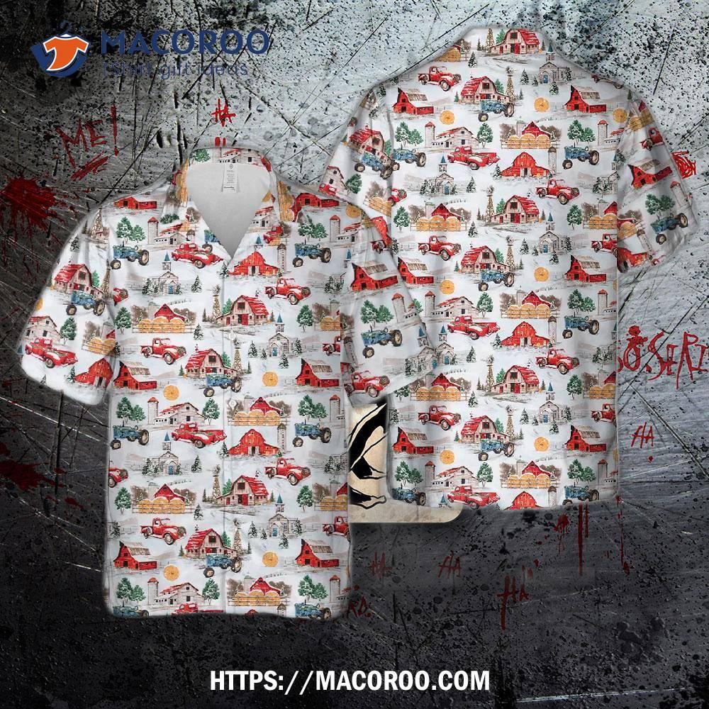 Farm Christmas Hawaiian Shirt Farm Christmas Hawaiian Shirt