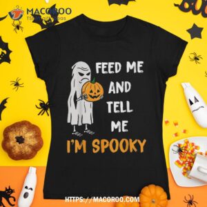 Feed Me And Tell I’m Spooky Skull Halloween Costume Shirt