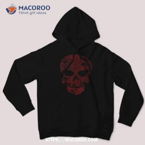 finger print skull scary halloween skeleton t shirt hoodie