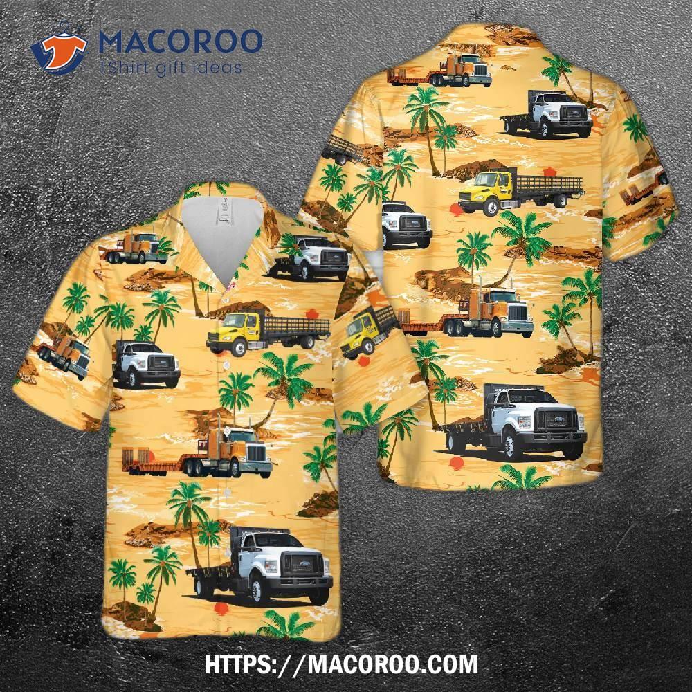 Flatbed Truck Hawaiian Shirt Flatbed Truck Hawaiian Shirt