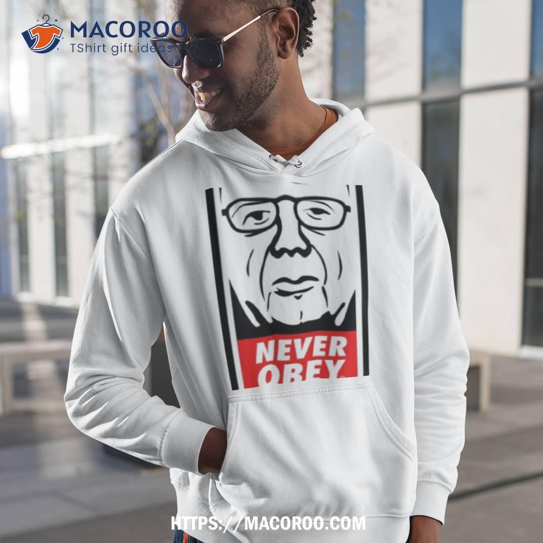 For Bidden Apparel Never Obey Large Prinshirt For Bidden Apparel Never Obey Large Prinshirt