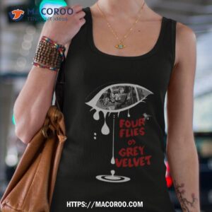 four flies on grey velvet shirt tank top 4