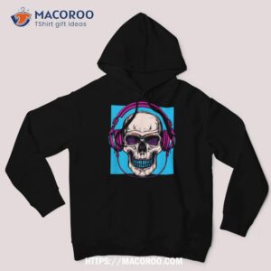 freaky mexican skull with headset halloween shirt hoodie