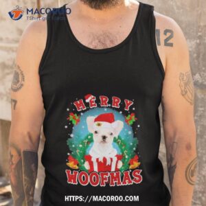 french bulldog merry woofmas santa hat gift christmas 2023 shirt tank top