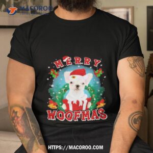 French Bulldog Merry Woofmas Santa Hat Gift Christmas 2023 Shirt