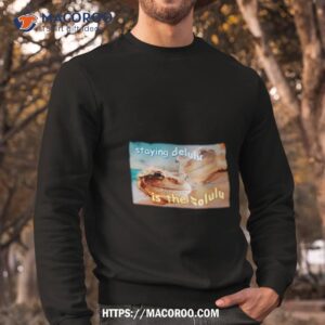 frog staying delulu is the solulu shirt sweatshirt