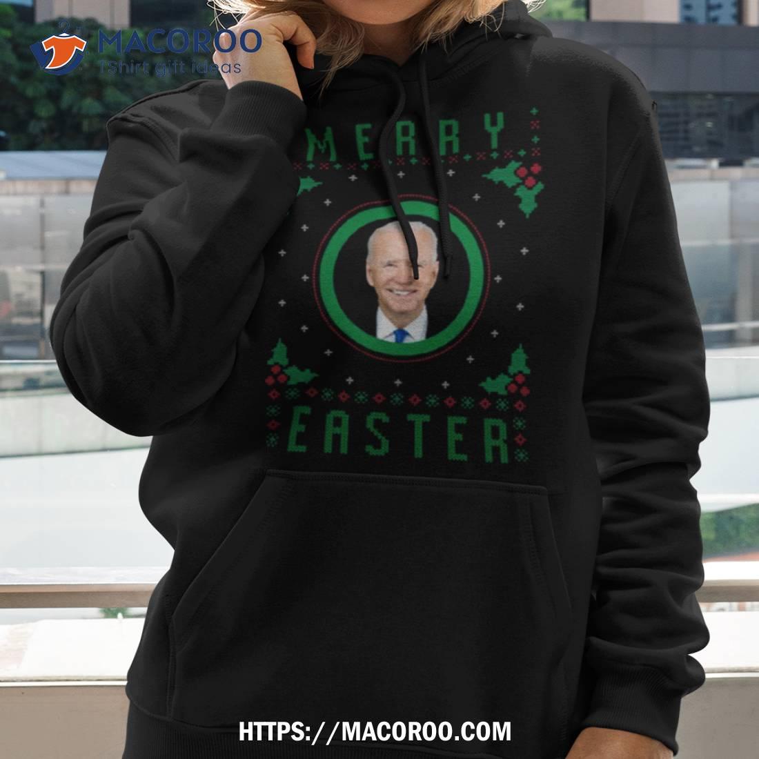 Funny Anti Biden Merry Easter Ugly Christmas Shirt Funny Anti Biden Merry Easter Ugly Christmas Shirt