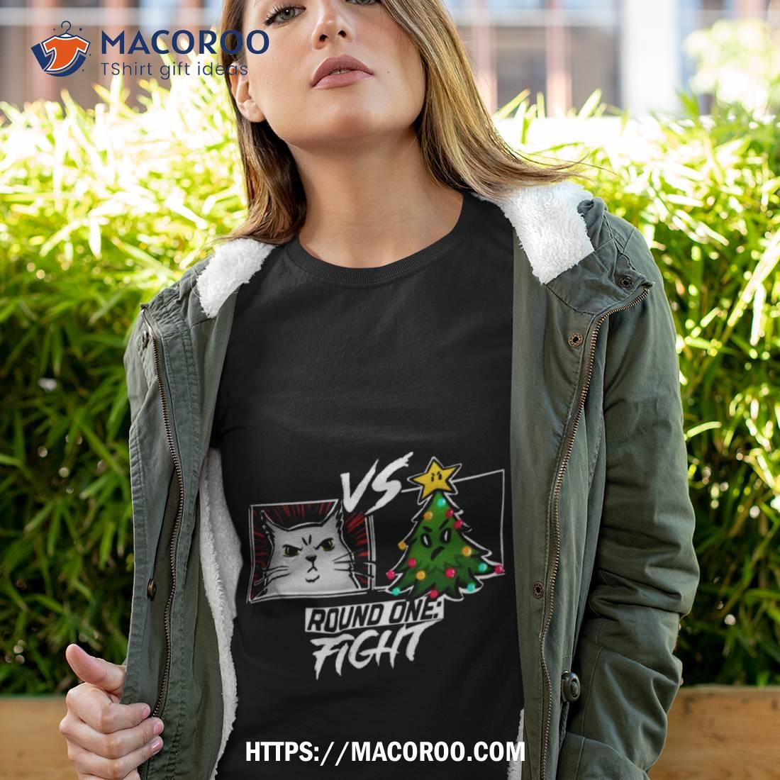 Funny Cat Christmas Tree Cat Versus Christmas Tree Gift Cat Lovers Shirt Funny Cat Christmas Tree Cat Versus Christmas Tree Gift Cat Lovers Shirt