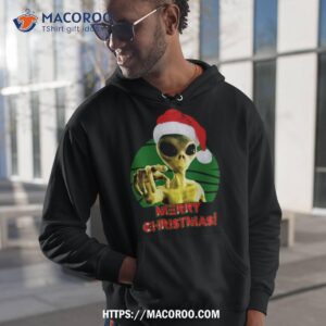 funny merry christmas alien ufo outer space shirt hoodie 1