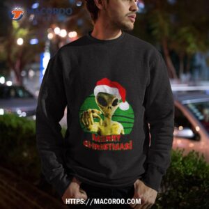 funny merry christmas alien ufo outer space shirt sweatshirt