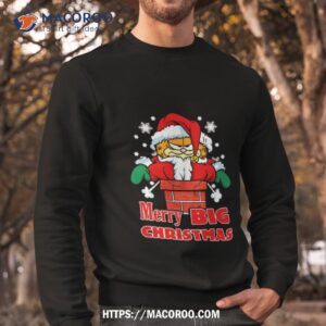 garfield cat as santa christmas shirt sweatshirt