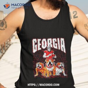 georgia bulldogs football skeleton shirt tank top 3