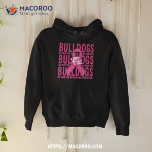 Georgia Bulldogs Mascot We Wear Pink Cancer T Shirt
