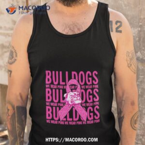 georgia bulldogs mascot we wear pink cancer t shirt tank top