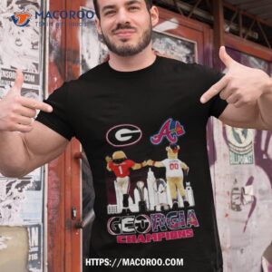Georgia Champions Georgia Bulldogs And Atlanta Braves Mascot Sky 2023 Shirt