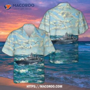 German Navy Brandenburg (f215) Brandenburg-class Frigate Hawaiian Shirt