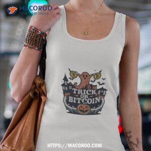 ghost trick or bitcoin halloween shirt tank top 4