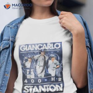 giancarlo stanton blast no 400 gives the new york yankees the lead mlb news shirt tshirt