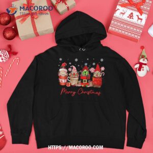 gingerbread man merry christmas iced latte snow reindeer shirt hoodie