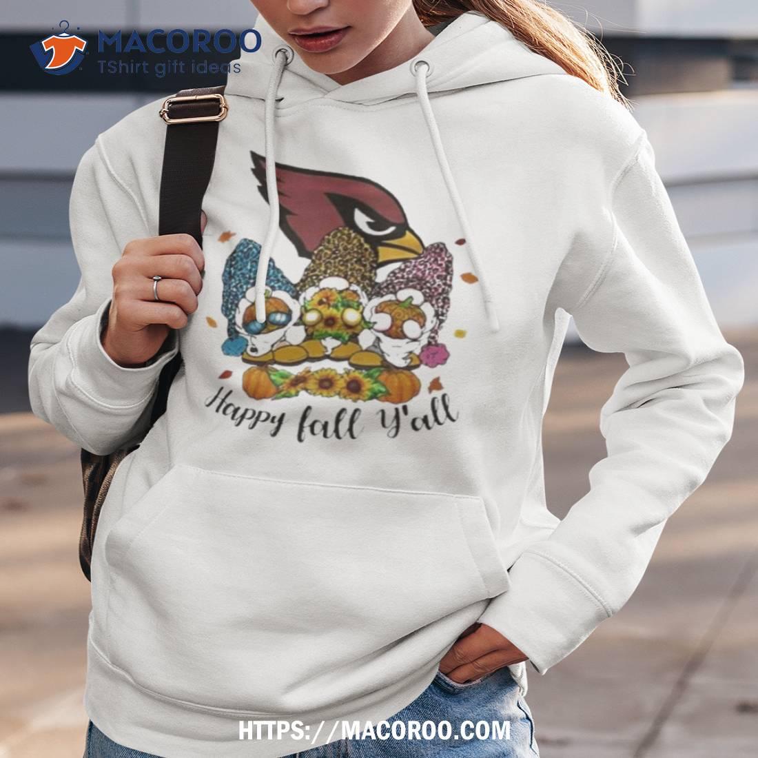 Gnomes Happy Fall Y'all Arizona Cardinals T-shirt,Sweater, Hoodie, And Long  Sleeved, Ladies, Tank Top