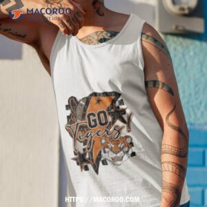 go tigers football sublimation design orange shirt tank top 1