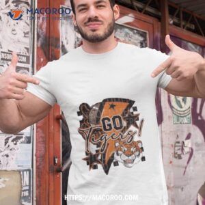 Go Tigers Football Sublimation Design Orange Shirt