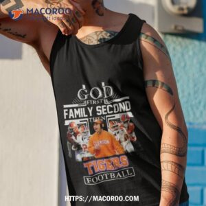 god first family second then tigers football player cross 2023 shirt tank top 1