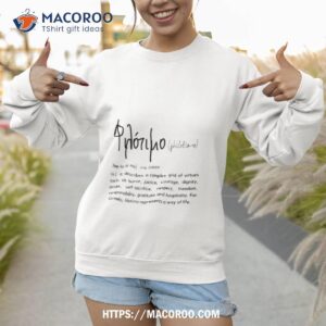 greek word philotimo shirt sweatshirt