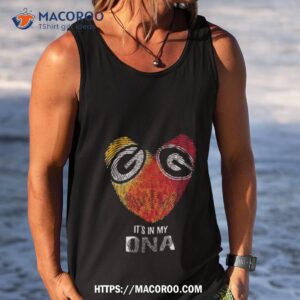 green bay packers and georgia bulldogs heart it s in my dna 2023 t shirt tank top