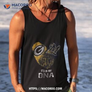 Green Bay Packers And Milwaukee Brewers Heart It’s In My Dna 2023 T Shirt 3 green bay packers and milwaukee brewers heart it s in my dna 2023 t shirt tank top
