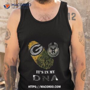 green bay packers and milwaukee bucks heart it s in my dna 2023 t shirt tank top