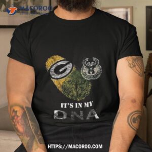 Green Bay Packers And Milwaukee Bucks Heart It’s In My Dna 2023 T Shirt