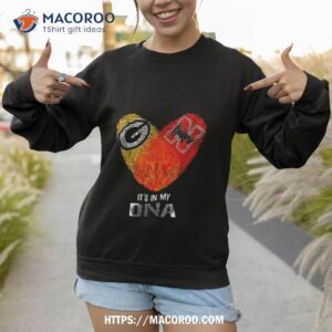 green bay packers and nebraska cornhuskers heart it s in my dna 2023 t shirt sweatshirt 1