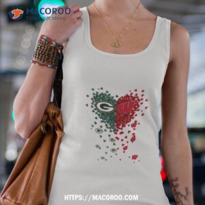 green bay packers and wisconsin badgers tiny heart shape 2023 shirt tank top 4