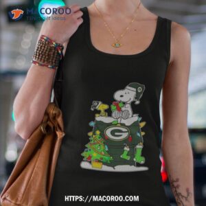 green bay packers christmas snoopy shirt tank top 4