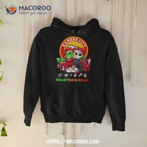 Grinch And Jack Skellington Kansas City Chiefs Hallothankmas Shirt