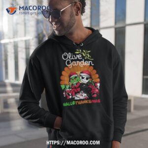 Grinch And Jack Skellington Olive Garden Hallothanksmas 2023 Shirt
