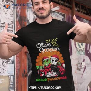 Grinch And Jack Skellington Olive Garden Hallothanksmas 2023 Shirt