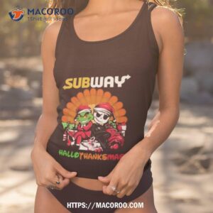 Grinch And Jack Skellington Outback Steakhouse Hallothanksmas 2023 T Shirt