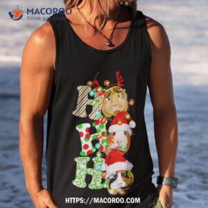 guinea pig ho ho ho christmas shirt tank top