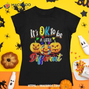 Halloween Autism Pumpkin It’s Ok To Be A Little Different Shirt