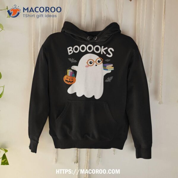 Halloween Booooks Cute Ghost Reading Library Books Shirt