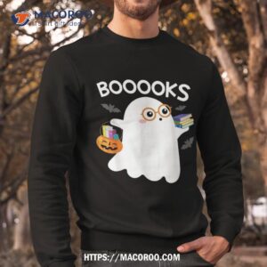 halloween booooks cute ghost reading library books shirt sweatshirt