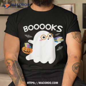 Halloween Booooks Cute Ghost Reading Library Books Shirt