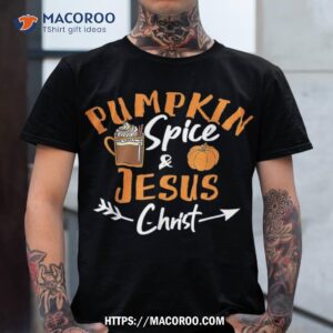 Halloween Christian Pumpkin Spice And Jesus Christ Fall Leaf Shirt