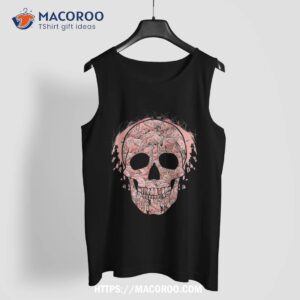 halloween flamingo sugar skull scary flamingoween pink bird shirt tank top