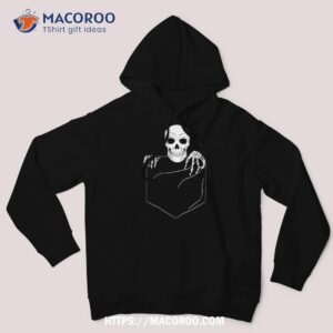 halloween funny design pocket skeleton skull gift idea shirt hoodie